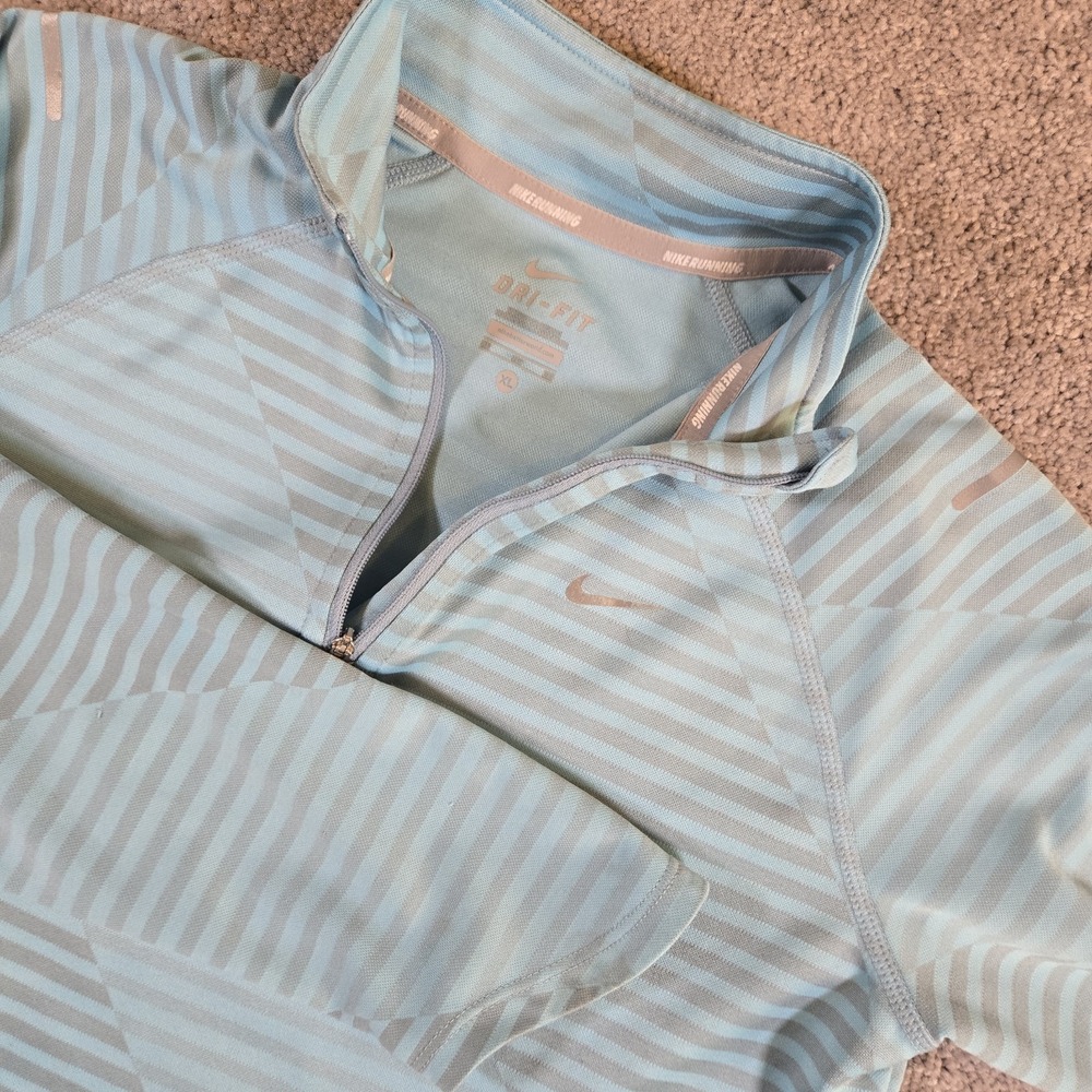Nike Dri-Fit Blue Running 1/4 Zip Pullover‎ Girls Size XL Athletic Run